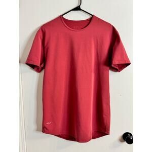 BYLT Drop Cut Short Sleeve Red Shirt Size Large Women's Workout Top